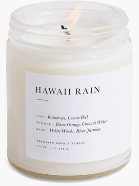 NEW Brooklyn Candle Studio Hawaiian Rain 7.5 Oz Single Wick Free Gift Wrap